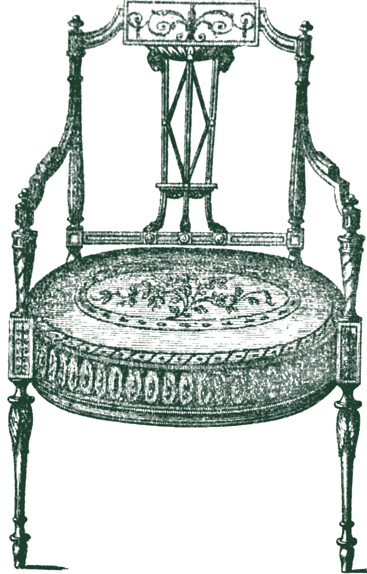 Sheraton drawing-room chair, Drawing-Book, 1793